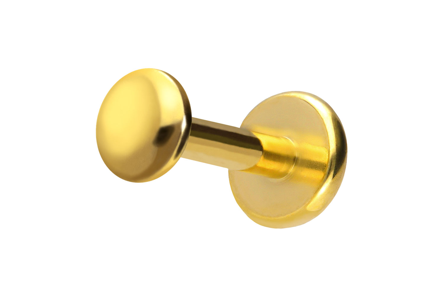 Titan Labret Piercing mit Push Fit DISC